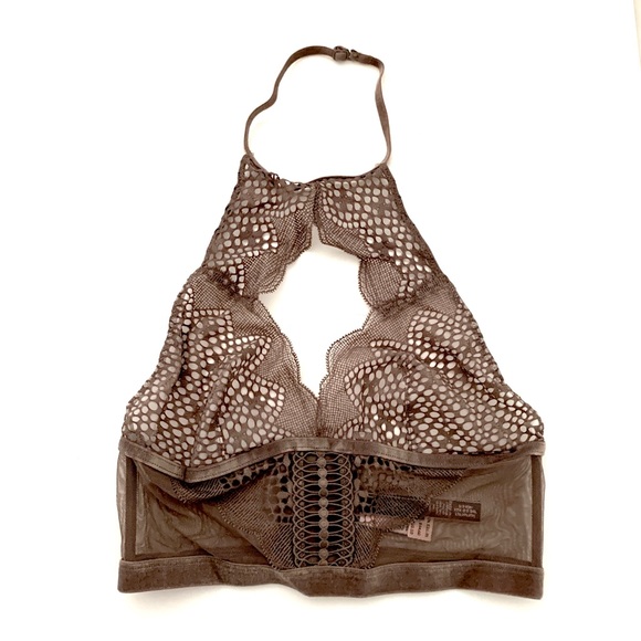 2/$32 Small VS Very Sexy Fishnet Halter Cutout Bra - Picture 5 of 11